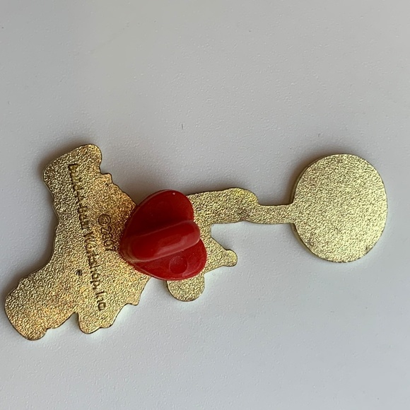 Build-A-Bear Celebration Bear with Balloon Lapel Pin w/ Heart Back - Picture 4 of 8